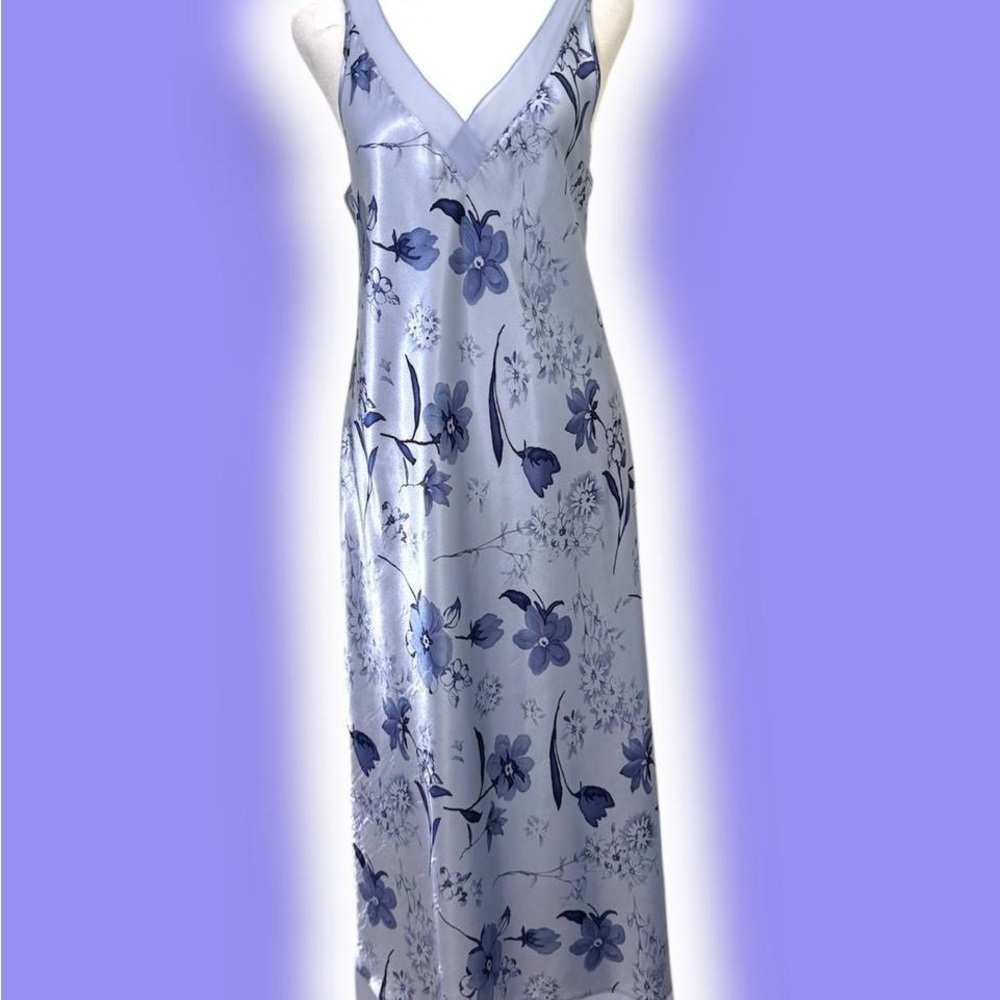 Oscar de la Renta Floral Satin Slip Dress